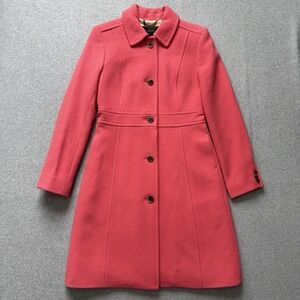 J.Crew Lady Day Coat Double Italian Cloth Wool Womens Size 4 Pink